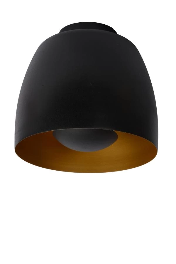 Lucide NOLAN - Plafonnière - Ø 24 cm - 1xE27 - Zwart - uitgezet